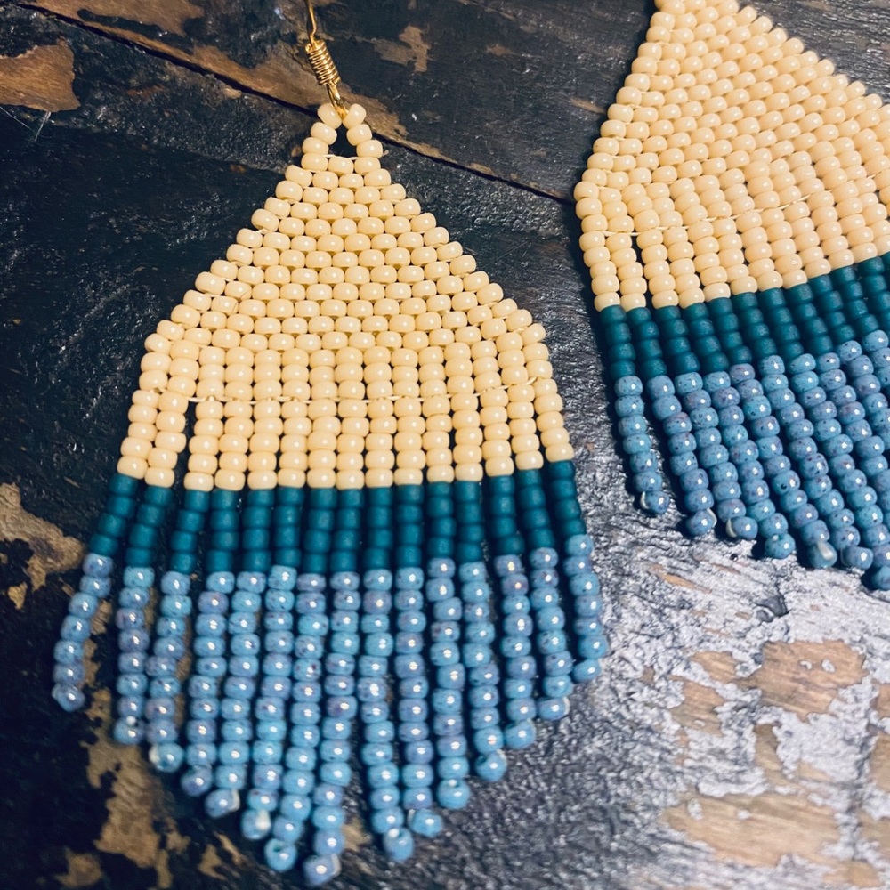 Handmade Seed Bead Earrings - Mini - Picture 2 of 4